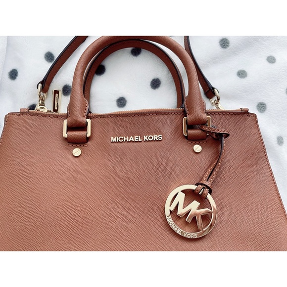 Michael Kors Crossbody Handbag Brown Leather - Picture 2 of 10